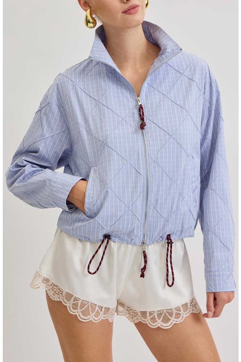 Riley Shirting Stripe Jacket, Main, color, LIGHT BLUE PLAID