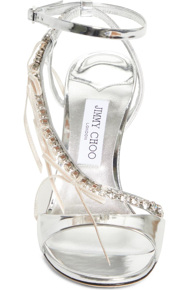 Jimmy Choo Lula Ankle Strap Sandal, Alternate, color, Silver/ Macaron