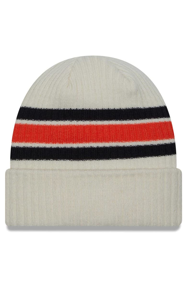 New Era Men's New Era Cream Auburn Tigers Vintage Cuffed Knit Hat, Alternate, color, 