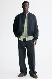 H&M Padded Nylon Bomber Jacket