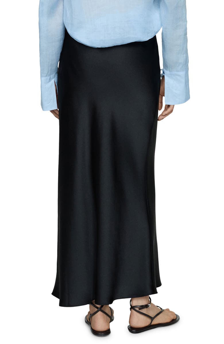 MANGO Satin Midi Skirt, Alternate, color,