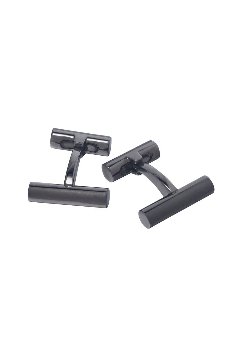 Bar Cufflinks, Main, color, Black
