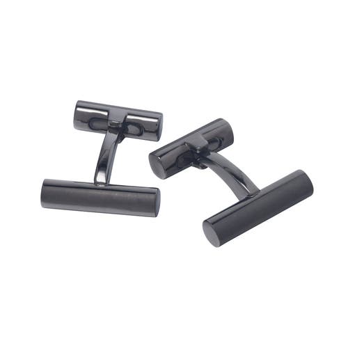 Link Up Bar Cufflinks In Black