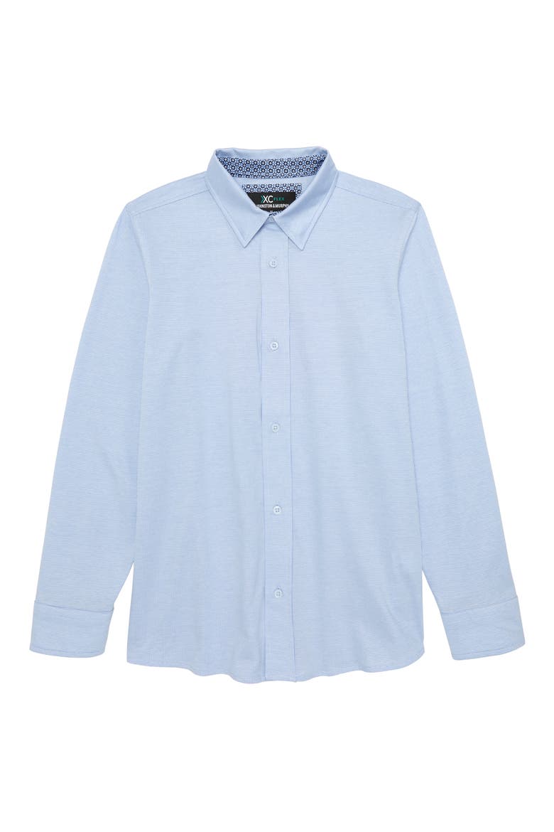 Kids' Flex Stretch Button-Up Shirt, Main, color, BLUE BIRDSEYE