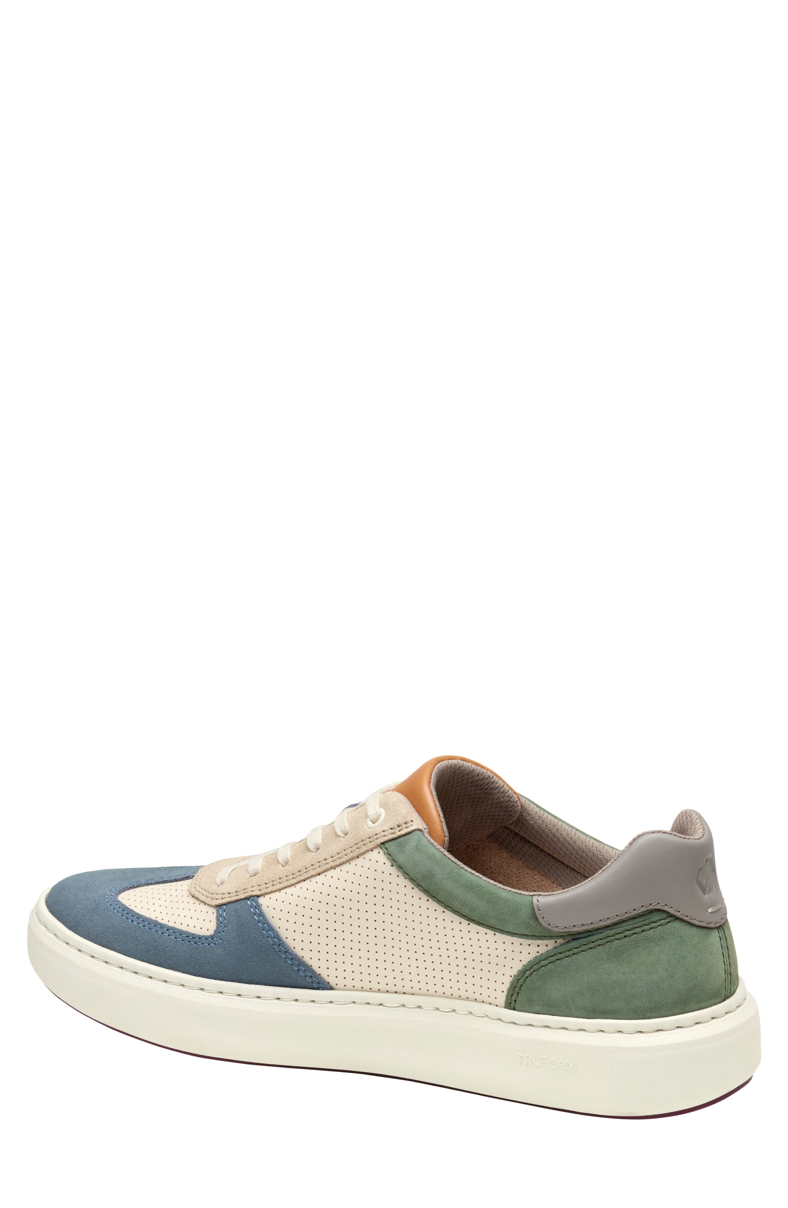Anders T-Toe Sneaker, Alternate, color, BLUE/ GREEN SUEDE/ WHITE FULL