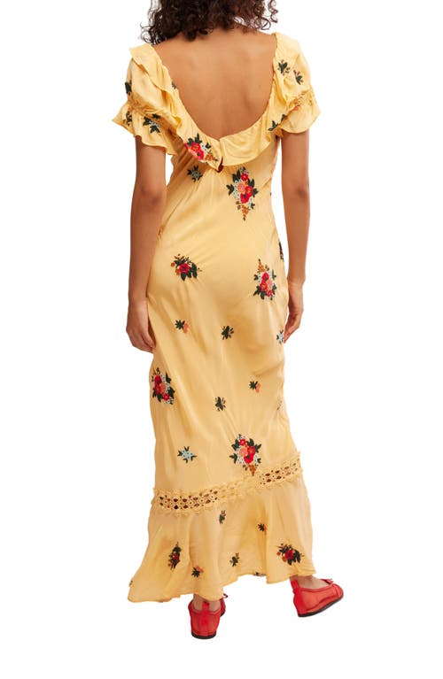 Free People Bali Santa Cruz Ruffle Dress In Golden Sands Combo