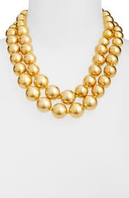 Kenneth Jay Lane Double Row Ball Necklace