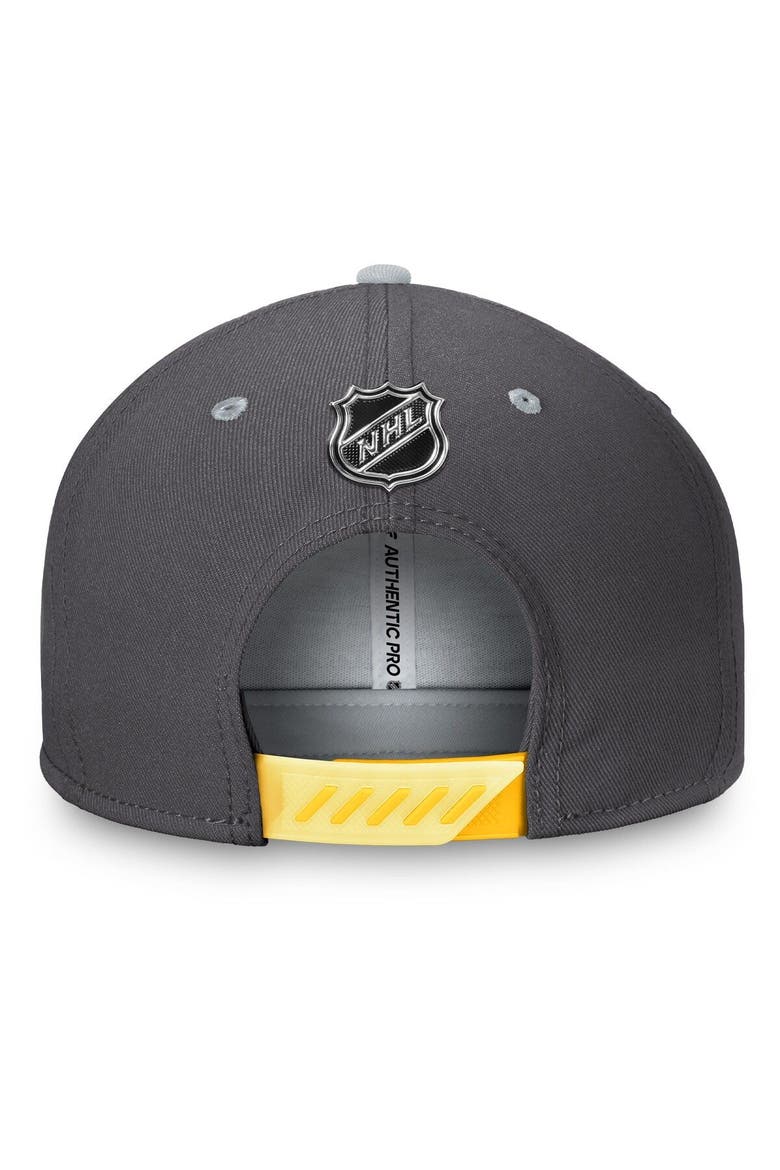 Men's Fanatics Branded Charcoal Nashville Predators Authentic Pro Home Ice Snapback Hat, Alternate, color, Charcoal