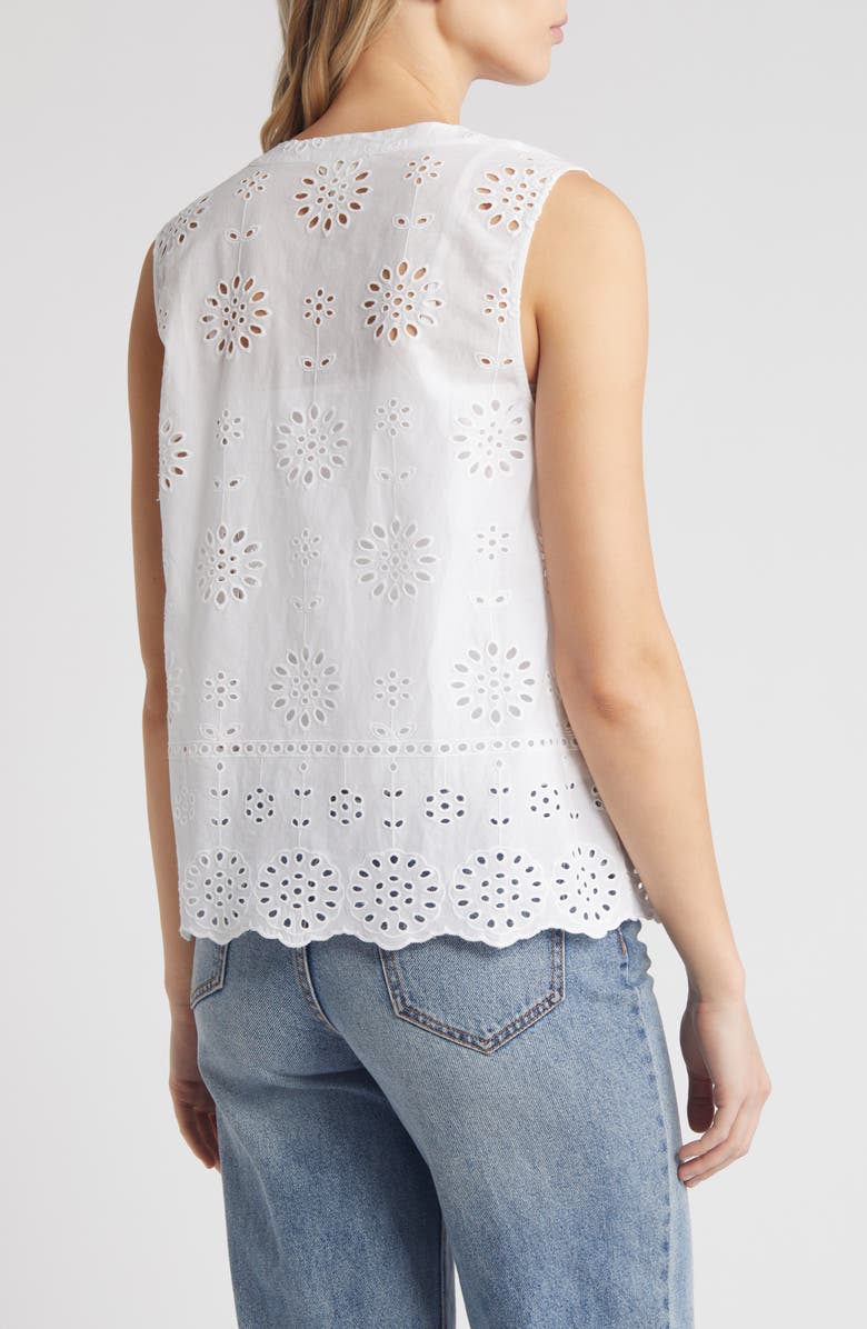 Caslon<sup>®</sup> Sleeveless Eyelet Top, Alternate, color, 