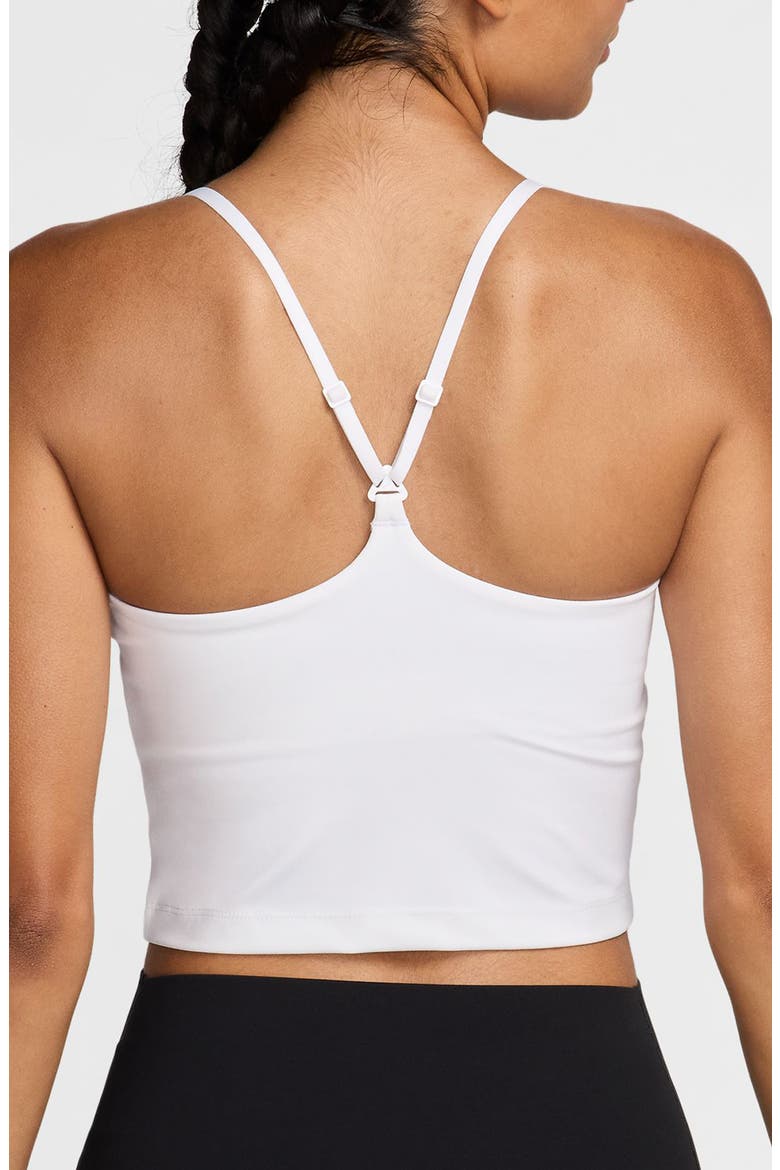 Indy Light-Support Padded Sports Bra Tank, Alternate, color, 100 WHITE/ BLACK