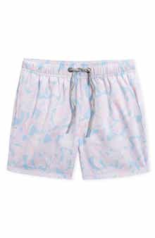 Vintage Summer Kids' Flamingo Print Swim Trunks