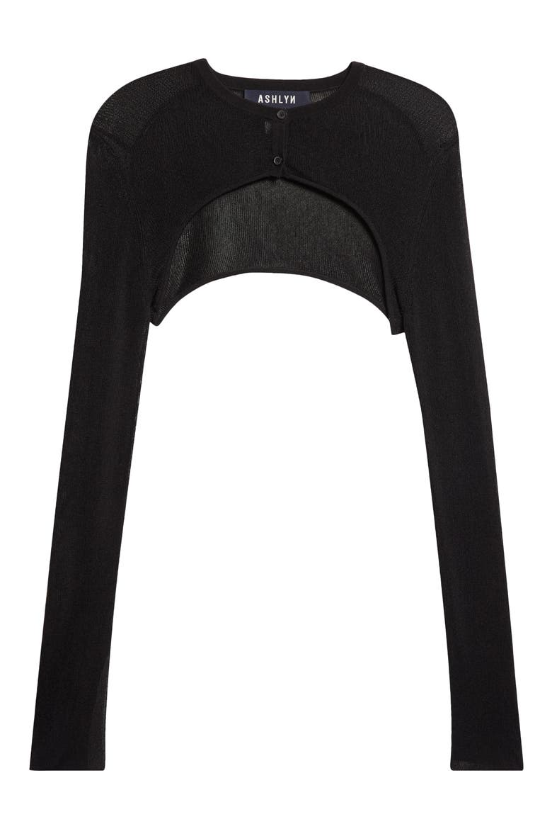 Liliana Micro Shrug, Alternate, color, BLACK