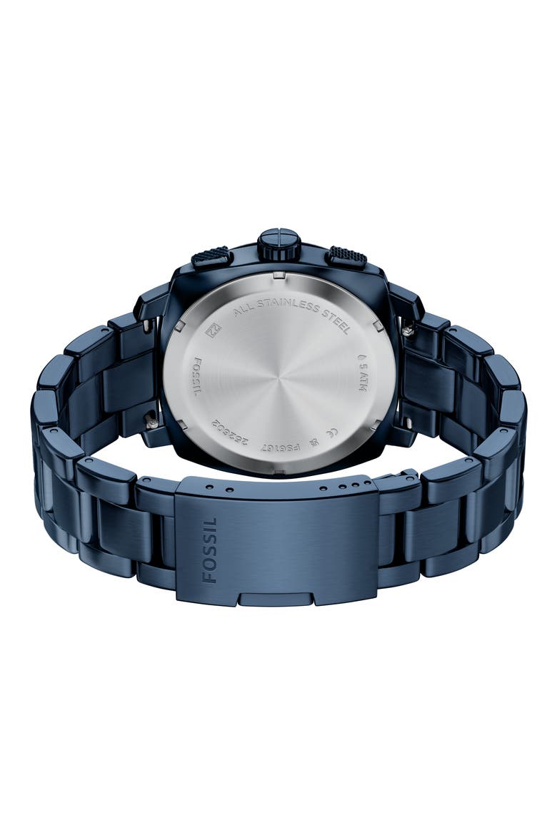 Machine Navy Chronograph Bracelet Watch, 44mm, Alternate, color, NAVY