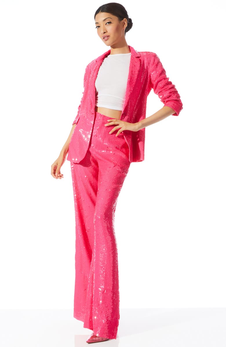 Alice + Olivia Macey Sequin Blazer, Alternate, color,