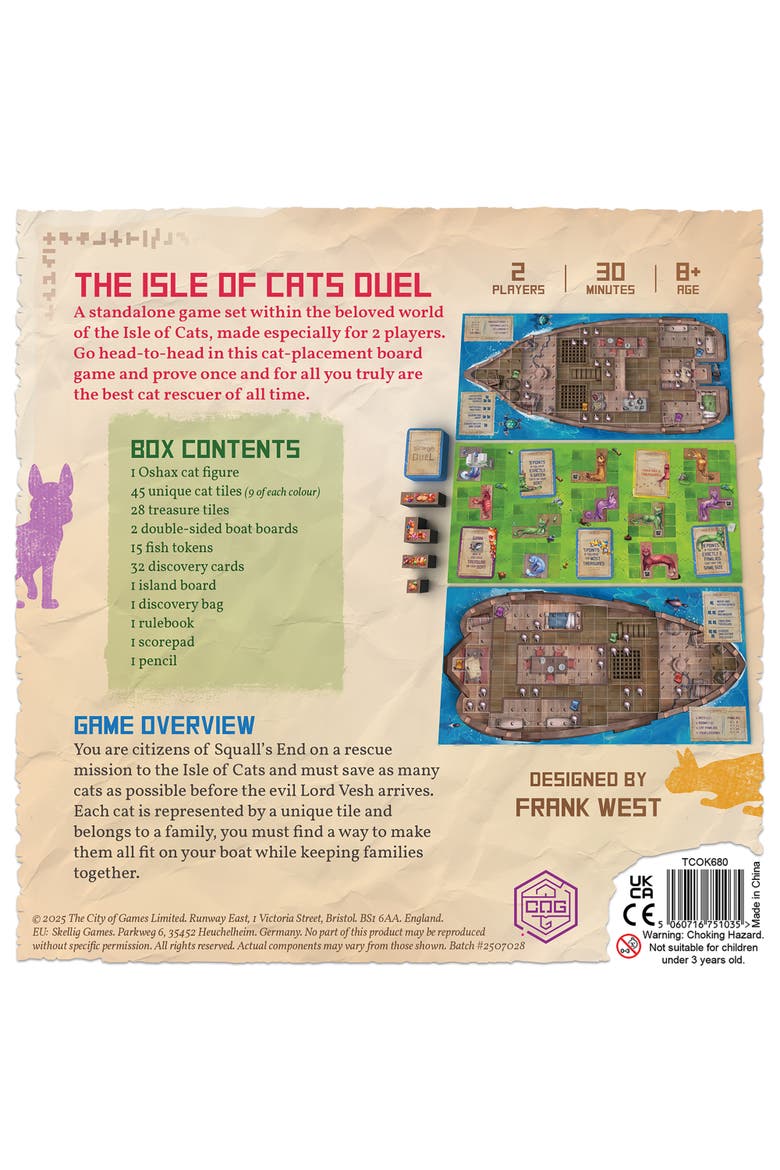 The Isle of Cats Duel Board Game, Alternate, color, Multicolored