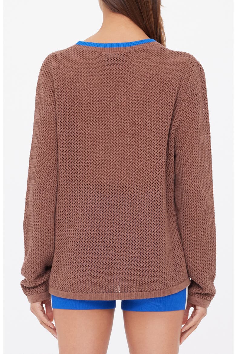 Avalon Bayli Organic Cotton Knit Sweatshirt, Alternate, color, BROWN