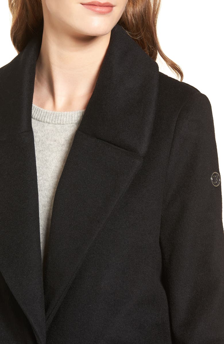 Calvin Klein Wool & Down Reefer Coat, Alternate, color,