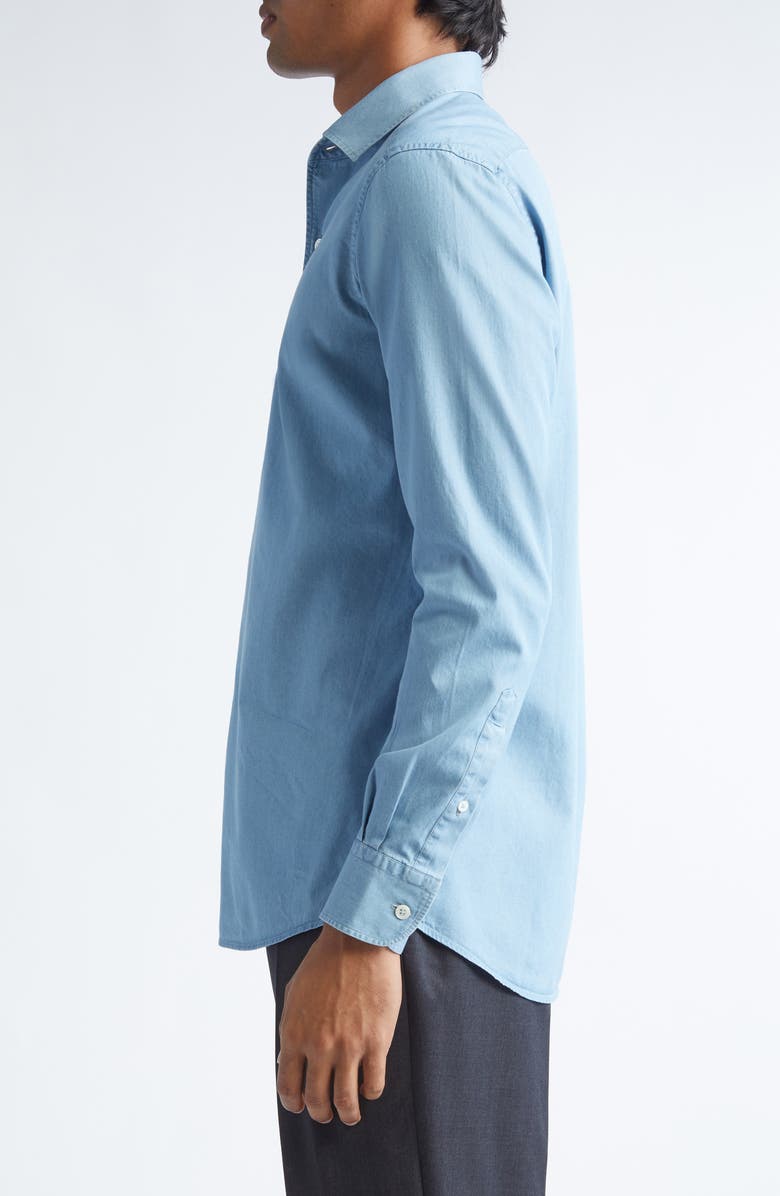ZEGNA Denim Button-Up Shirt, Alternate, color, Light Blue