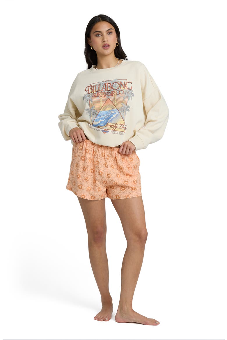 Sun Fade Print Shorts, Alternate, color, LIGHT PEACH