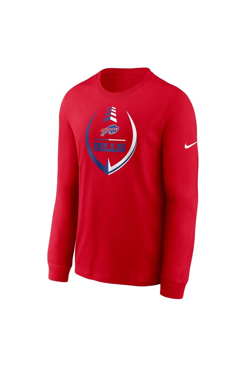 Men's Nike Red Buffalo Bills Icon Legend Long Sleeve Performance T-Shirt, Alternate, color, Red