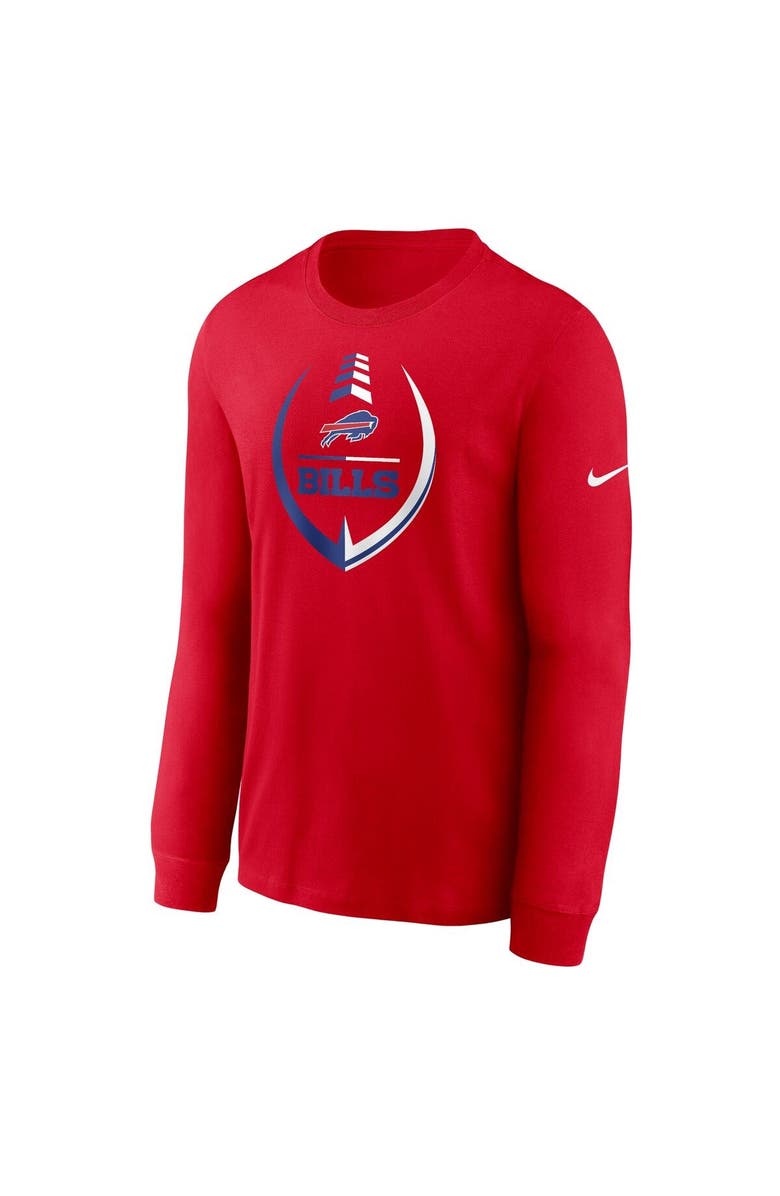 Nike Men's Nike Red Buffalo Bills Icon Legend Long Sleeve Performance T-Shirt, Alternate, color, Red
