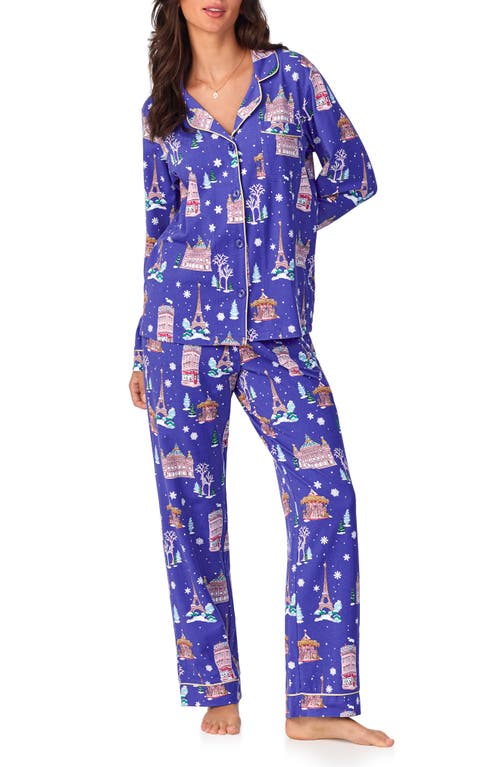 BedHead Pajamas Print Jersey Pajamas in Winter In Paris 