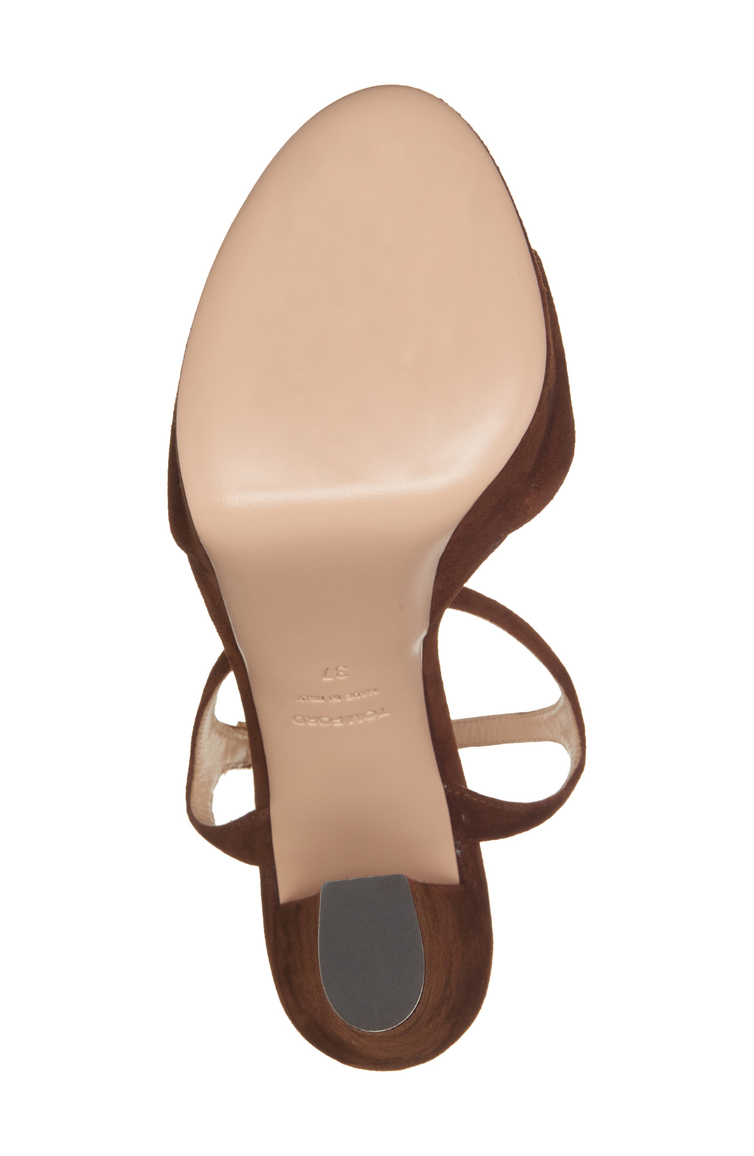 TOM FORD Angelina T-Strap Platform Sandal, Alternate, color, Dark Whisky