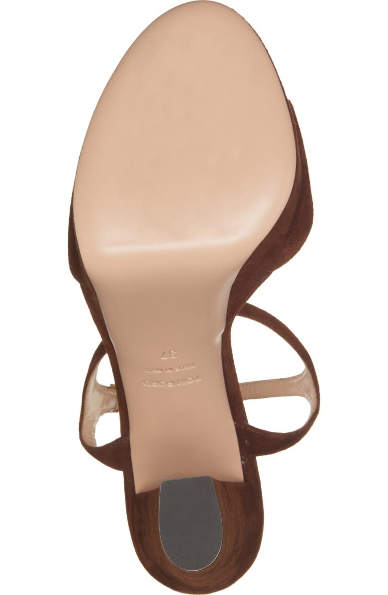 TOM FORD Angelina T-Strap Platform Sandal, Alternate, color, Dark Whisky