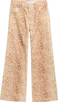 Tractr Kids' Fawn Print Wide Leg Jeans