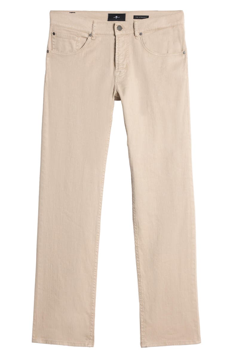 7 For All Mankind The Straight Leg Twill Pants, Alternate, color, Oat