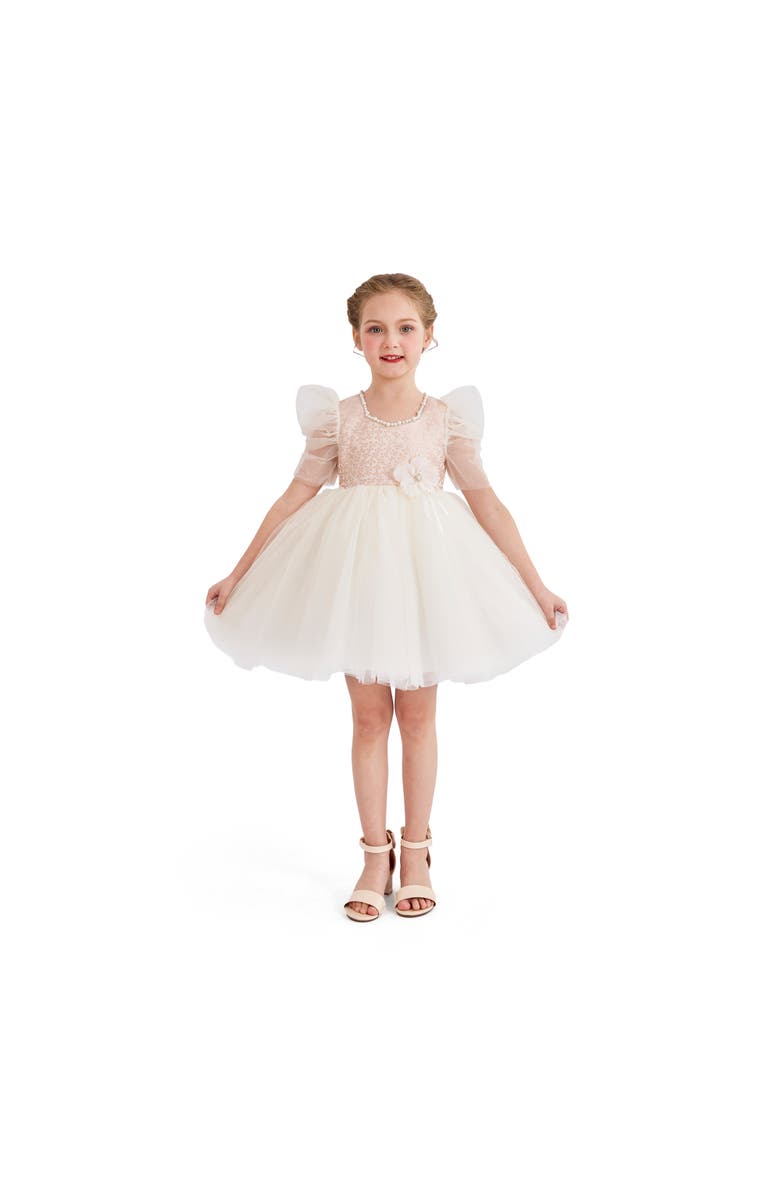 Tulleen Puff Bloom Tulle Dress, Alternate, color, Pink