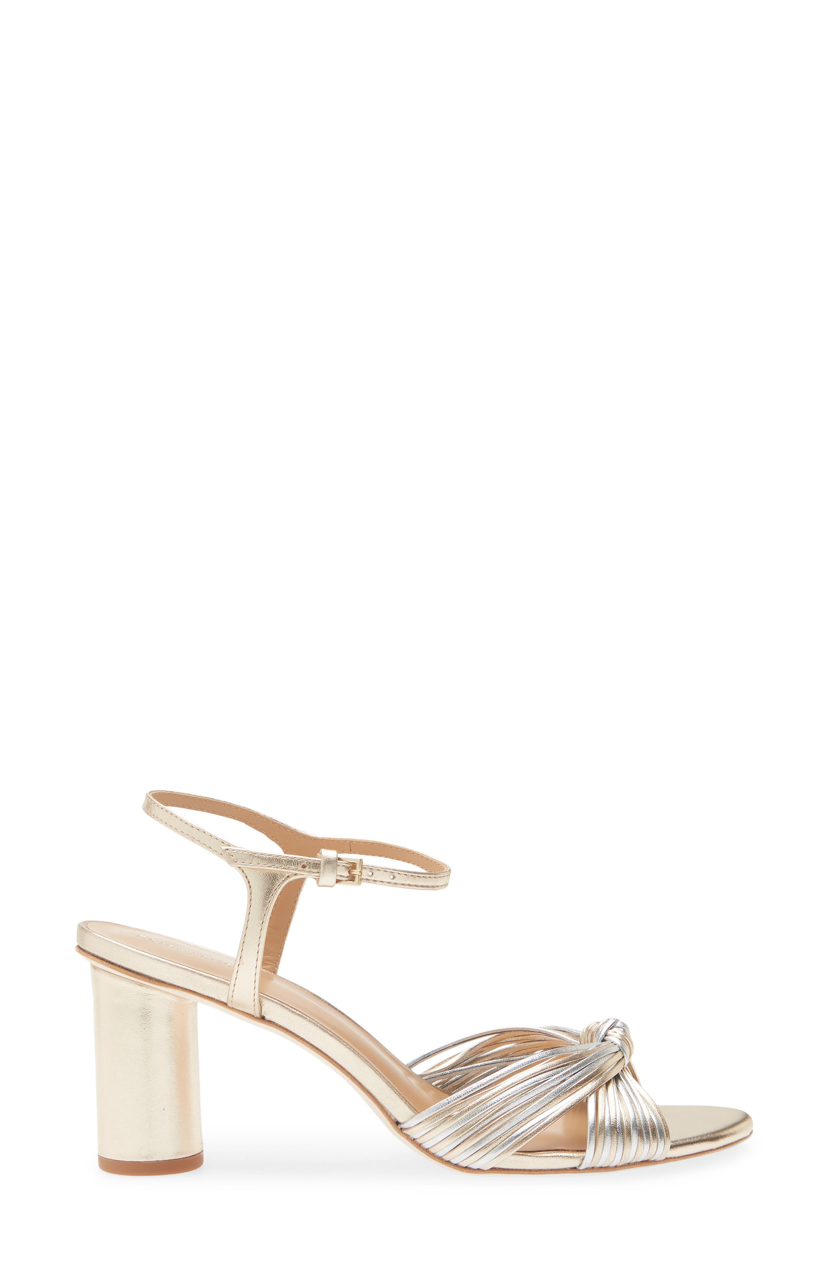 Reformation Petra Cylinder Heel Sandal, Alternate, color, Gold Silver