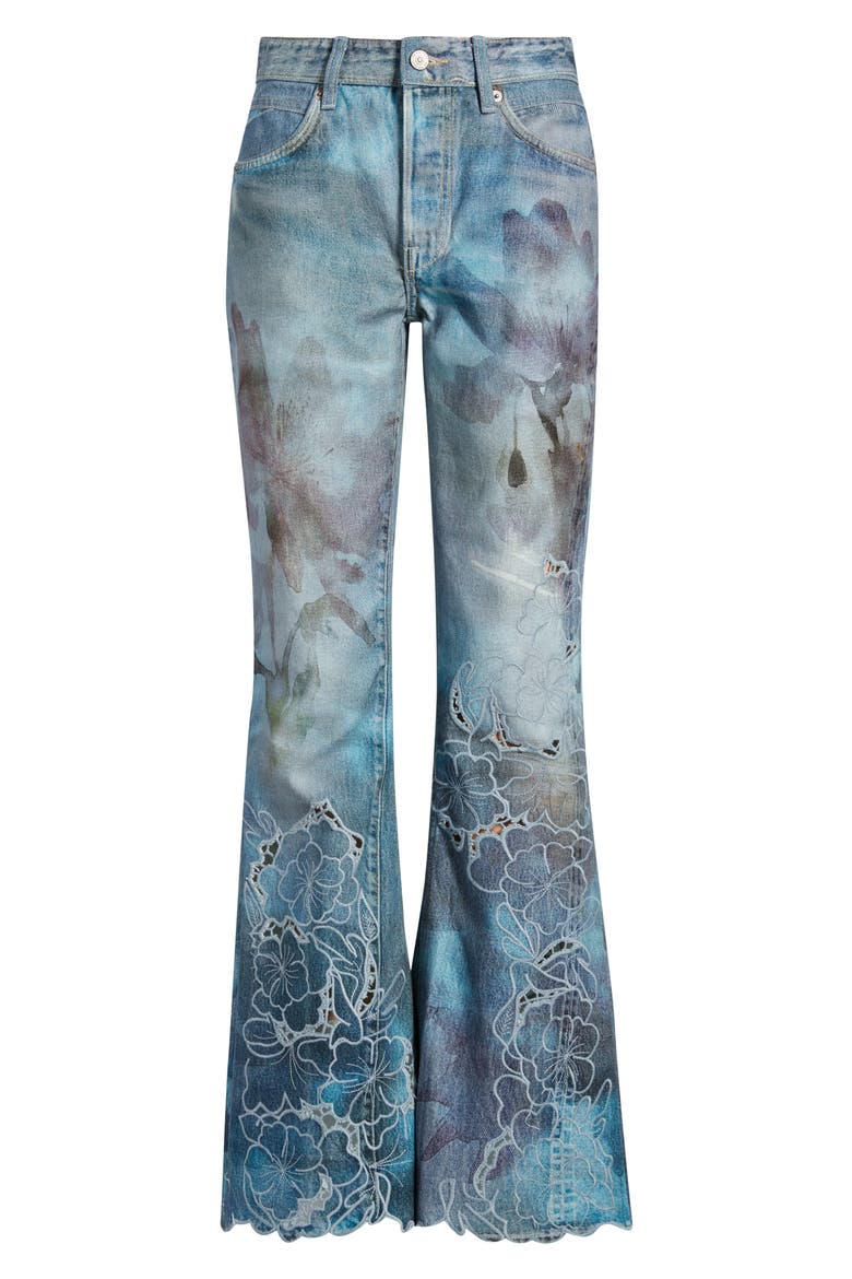 West Coast Illusions Print Jeans, Alternate, color, WATERCOLOR BLOOMS CO