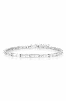 Baguette Cut Cubic Zirconia Tennis Bracelet