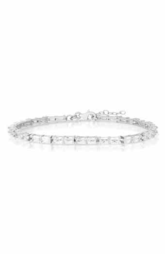 Baguette Cut Cubic Zirconia Tennis Bracelet