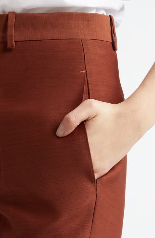 Shop Bite Studios Credo Organic Wool & Silk Flare Pants In Rust