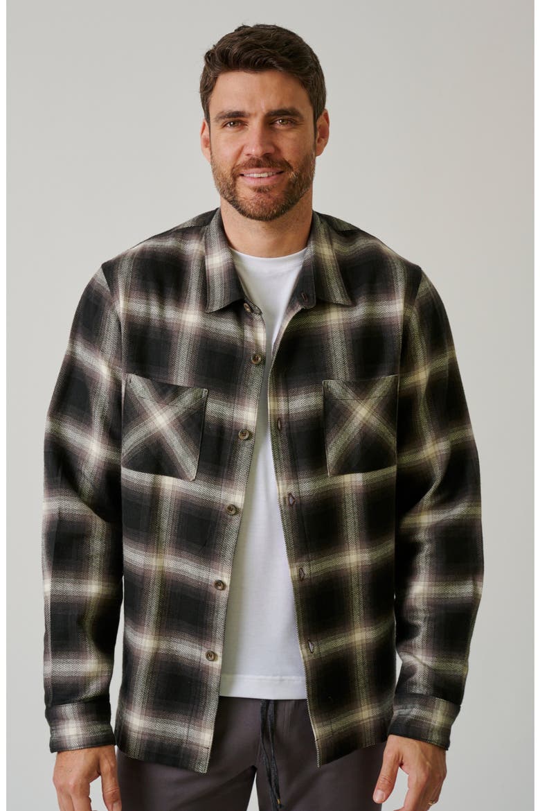 Coyote Flannel Button UP, Main, color, Wolf