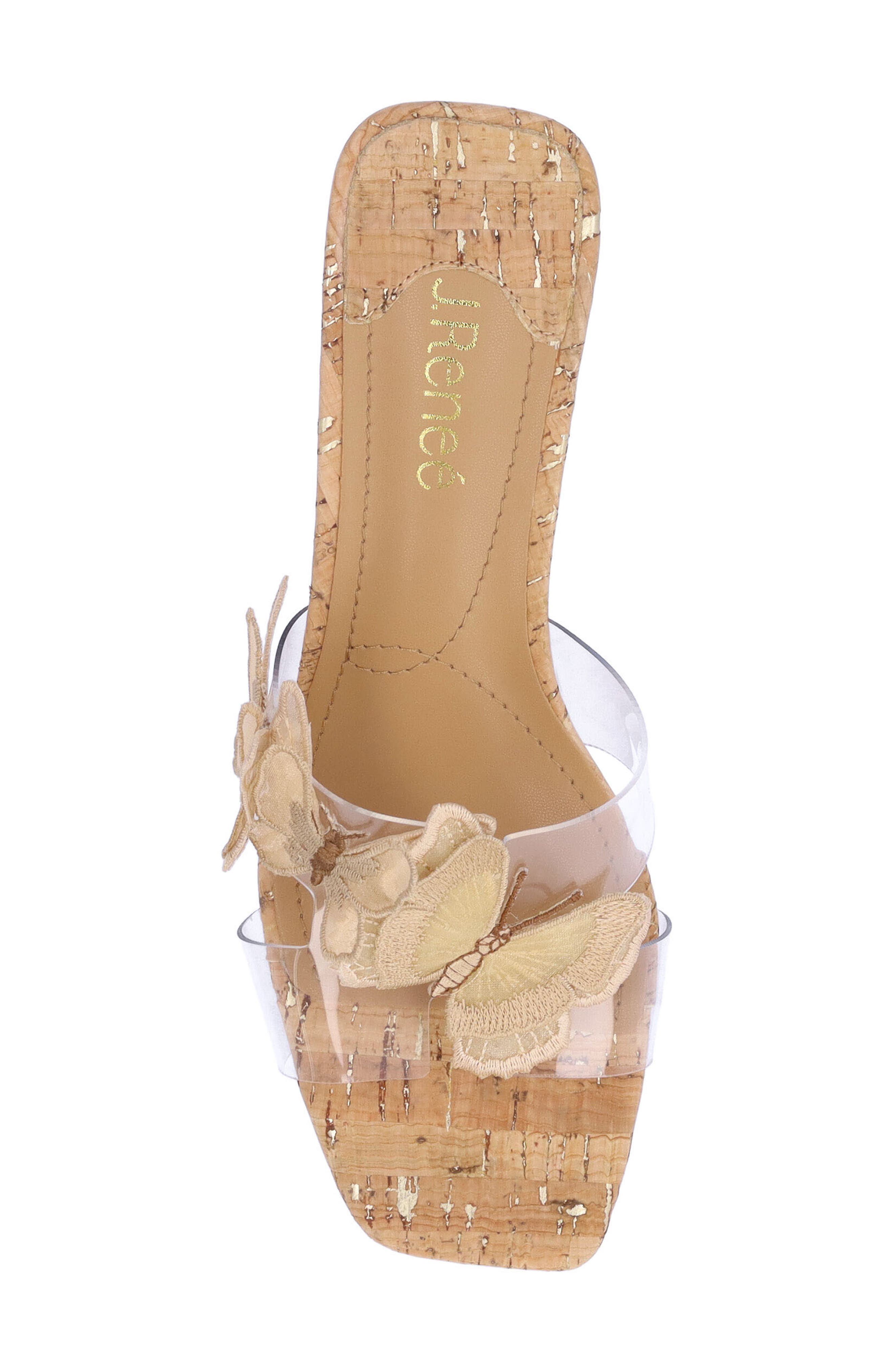 J. Reneé Cybel Slide Sandal, Alternate, color, Clear/ Natural/ Gold