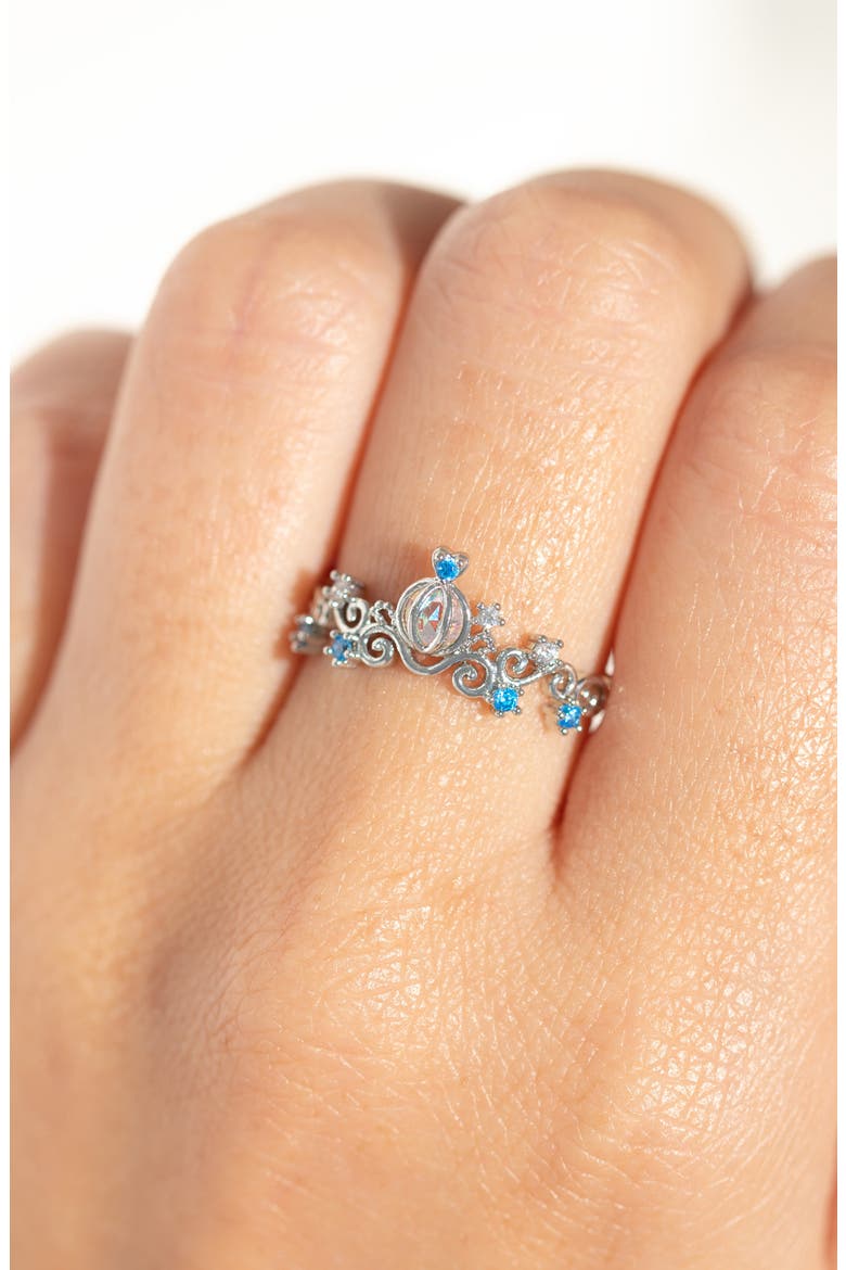 x Disney Cinderella Carriage Ring, Alternate, color, SILVER