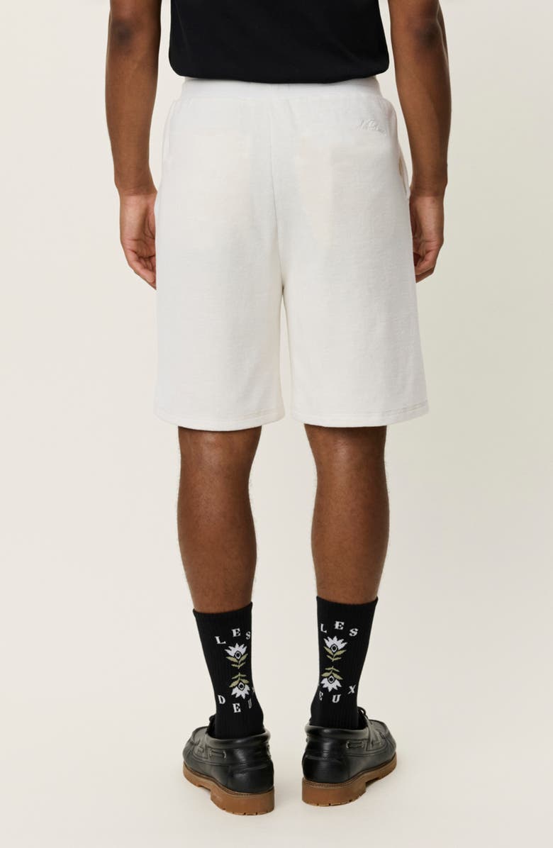 Les Deux Sully Cotton Towelling Shorts, Alternate, color, Light Ivory