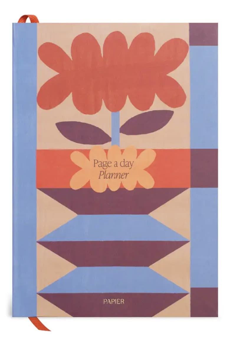 Floral Undated Page A Day Planner, Main, color, OPEN BLUE