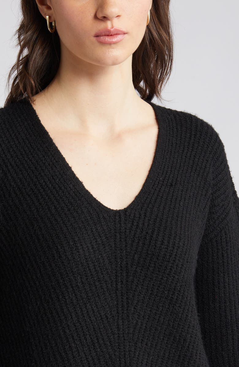 Caslon<sup>®</sup> Directional V-Neck Sweater, Alternate, color,