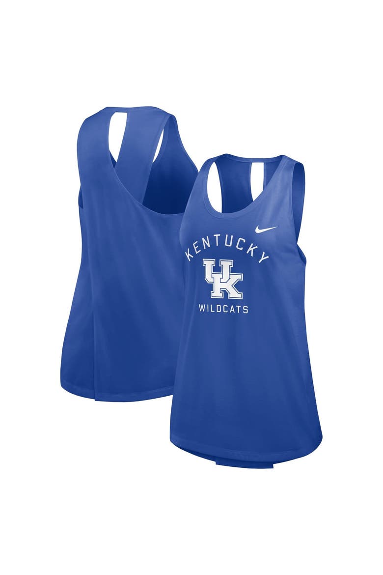 Women's Nike Royal Kentucky Wildcats Primetime Crossback Tank Top, Main, color, Royal