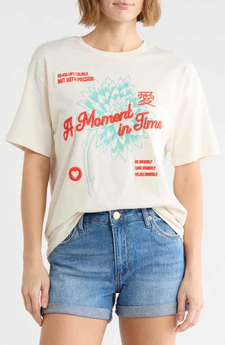Azalea Graphic T-Shirt Cover-Up