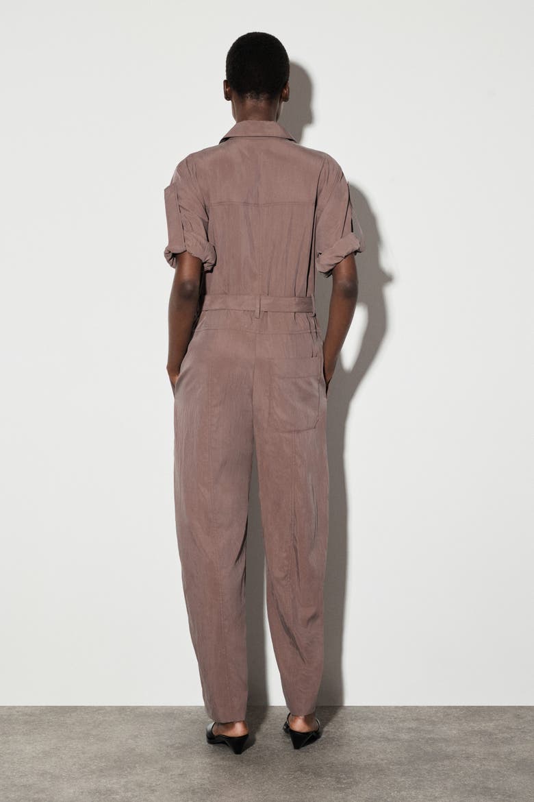 Belted Modal Coverall, Alternate, color, TERRACOTTA