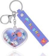 Disney Stitch Liquid Surfing Keychain