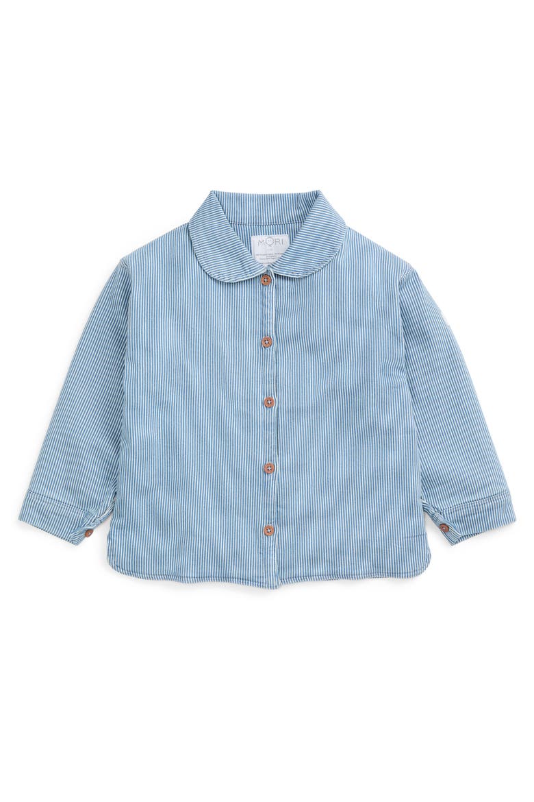 Denim Quilted Jacket, Main, color, Stripe Denim