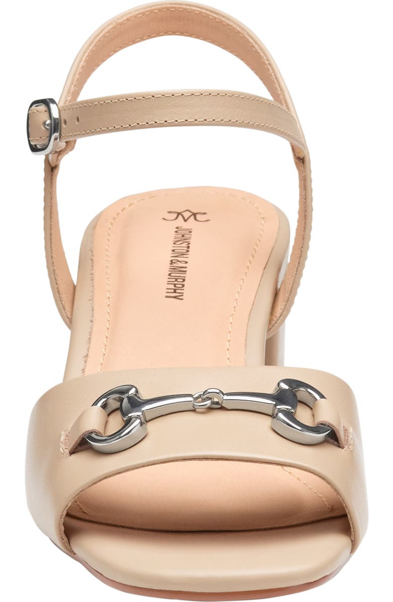 Johnston & Murphy Edith Bit Ankle Strap Sandal, Alternate, color, Sand Glove Leather