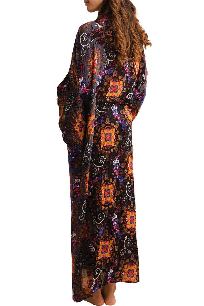 Long Ruana, Alternate, color, BLACK