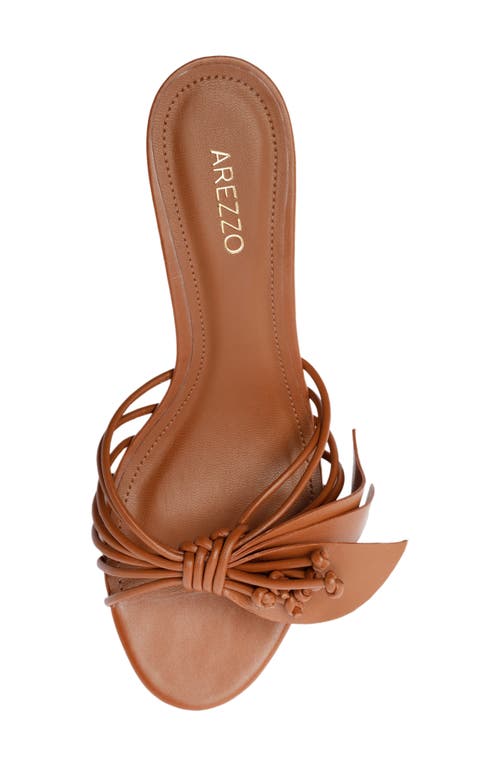 Arezzo Viola Mid Slide Sandal In Brown